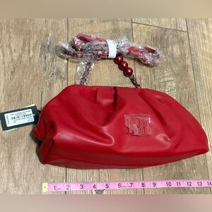 Badgley Mischka Scarlet Satin Bag